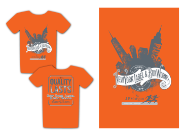 Design for New York Label's 2014 JPMorgan Corporate Challenge team t-shirt: Winner of the T-Shirt contest 2014